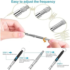 Dog Training Kit,Dog Whistle to Stop Barking Neighbors Dog,Dog Clicker for Training,Adjustable Ultrasonic Silent Dog Whistle(Orange).