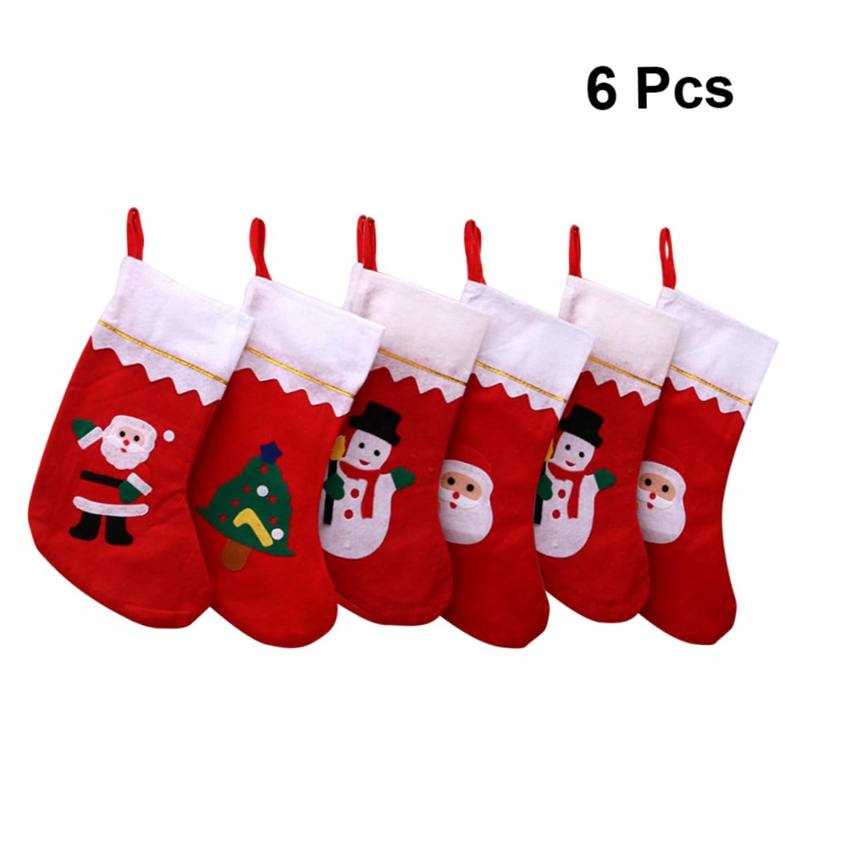 TOPBATHY Stk Weihnachtsgeschenktüte Weihnachtsbonbonstrumpf Weihnachtsstrümpfe Hängen Strümpfe Anhänger Weihnachtsbaumstrumpf Weihnachtssockentasche Weihnachtsdeko-socken Kleine Strümpfe