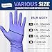 Supmedic Nitrile Exam Gloves, 3.5 Mil Powder-Free Food Safe Cleaning First Aid Disposable Medical Glove, Purple 100 Pcs (Large)