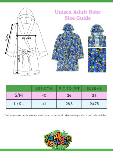 Super Mario MF21594RB Brothers Luigi Toad Adult Plush Hooded Fleece Bathrobe Robe  thumb #1