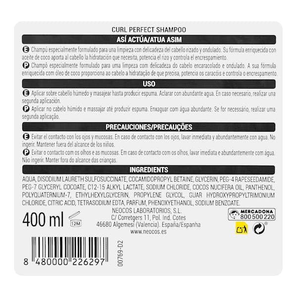 Shampoo + maschera con risciacquo + maschera senza risciacquo | Confezione Curl Perfect Deliplus capelli ricci adatto per metodo curly | 400+400+200 ml