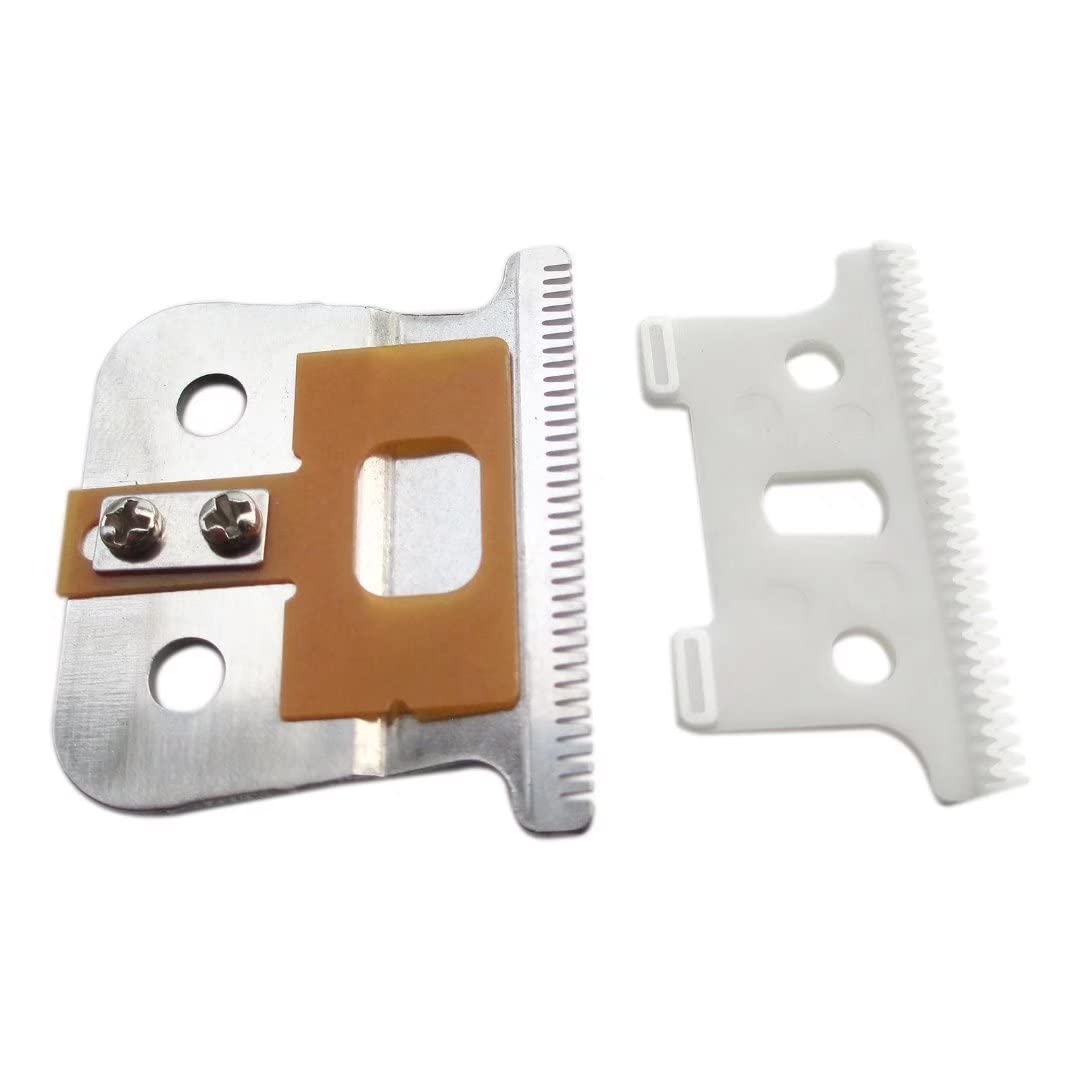 2023 Upgraded Adjustable Replacement T Blade Carbon Steel Blade Trimmer Replacement Blade for Andis Blackouts, GTX, Andis T-outliner Silver