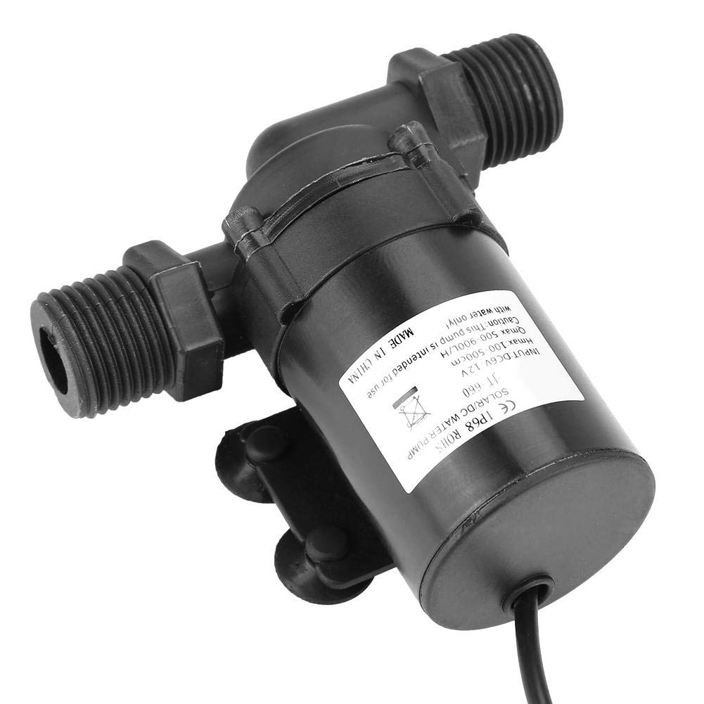 JT-660D-24 12 V mini pompa zanurzeniowa, niski poziom hałasu DC bezszczotkowa pompa wodna do solarnego podgrzewacza wody -40℃ ~ 100℃