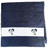 Huuraa Handtuch Belize Flagge Herz 50x100cm French Navy Baumwolle Handtuch Geschenkidee
