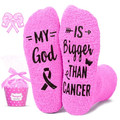 HAPPYPOP My God Bigger Than Cancer Socks