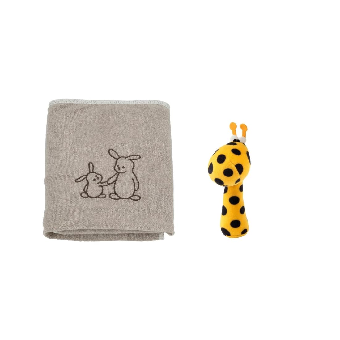 IKEA SKÖTSAM Baby Care Mat Cover with Rattle, Beige, Cotton Terry, 53x83 cm, Bunny Embroidery, 2-Piece Set-image-41