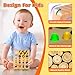 TINTECUSA Busy Board Montessori Toys for Toddler, Wooden Sensory Board Switch Toy with Shape Sorter LED Light Up Toys Educational Plane Travel Activity for 1-6 Year Old Girls & Boys