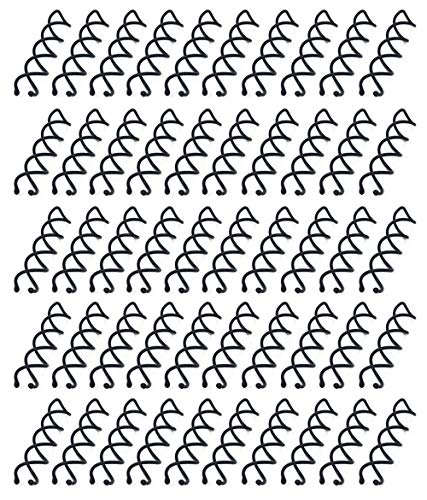 Hyamass 50pcs Non-Scratch Round Tips Spiral Bobby Hair Pins Spin Pins Twist Screw Hair Pins (Black)