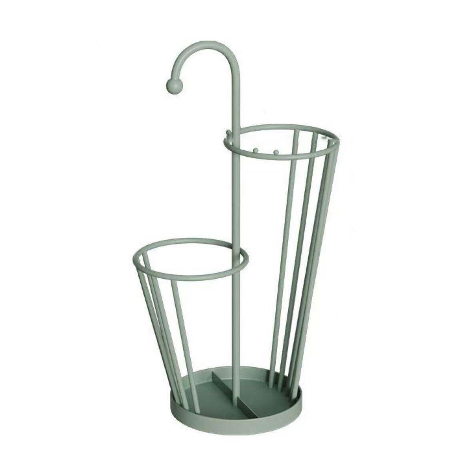 XCSDEW Wrought Iron Umbrella Frame,Openwork Rain Gear Rack,2-in-1 Storage Bucket,Suitable for Hotel Lobbies(Color3)