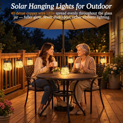 BUCASA Small Solar Lanterns Outdoor Waterproof Hanging Solar Lights - image 2