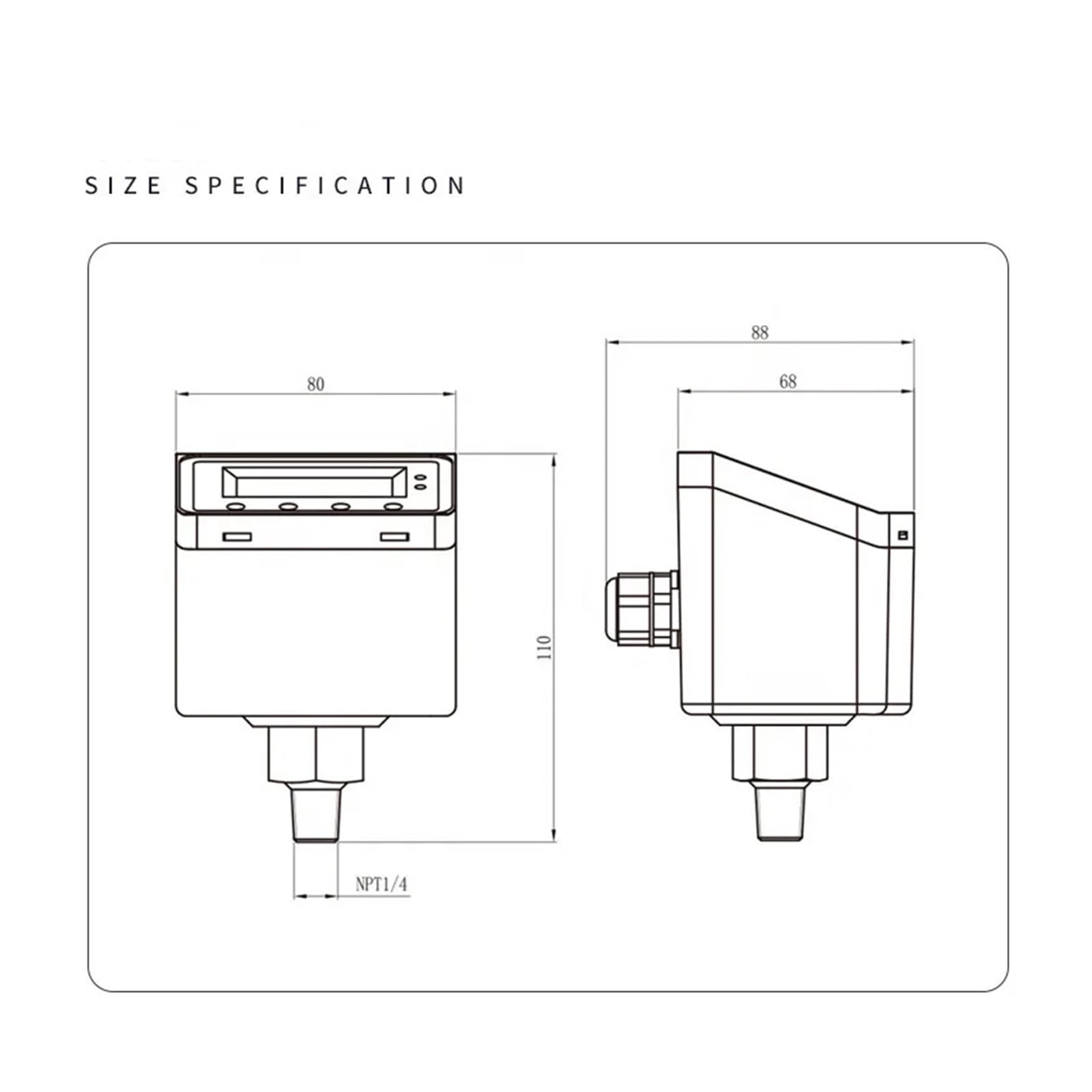 Misuratore di Pressione Pressostato con display intelligente serie, regolatore di pressione digitale for pompa 'acqua a vuoto LFDS63