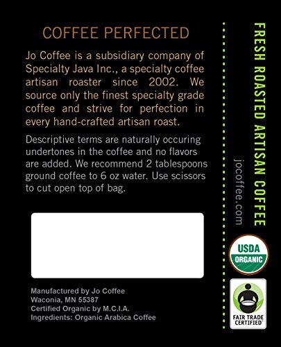 Jo Coffee Colombia Jo: 12 Oz, Organic Ground Colombian Coffee, Medium Roast, Fair Trade Certified, Usda Certified Organic thumb #2