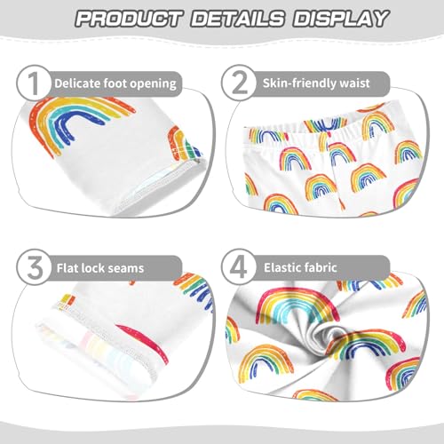 senya Girls Printed Leggings Yoga Pants Rainbow Pattern for Kids in 4t to 10 Years, 4T3