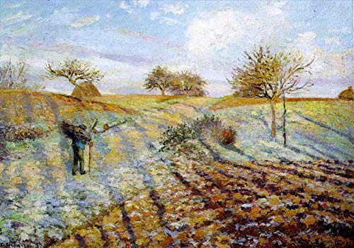 Peinture à l'huile sur toile paysage de Pissarro pour salon chaleureux