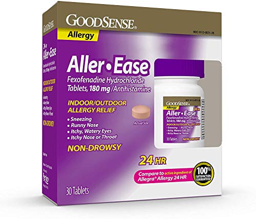 PS Medical Good Sense Aller Ease, 180 mg 24-Hour Non-Drowsy Tablets, Pack of 30