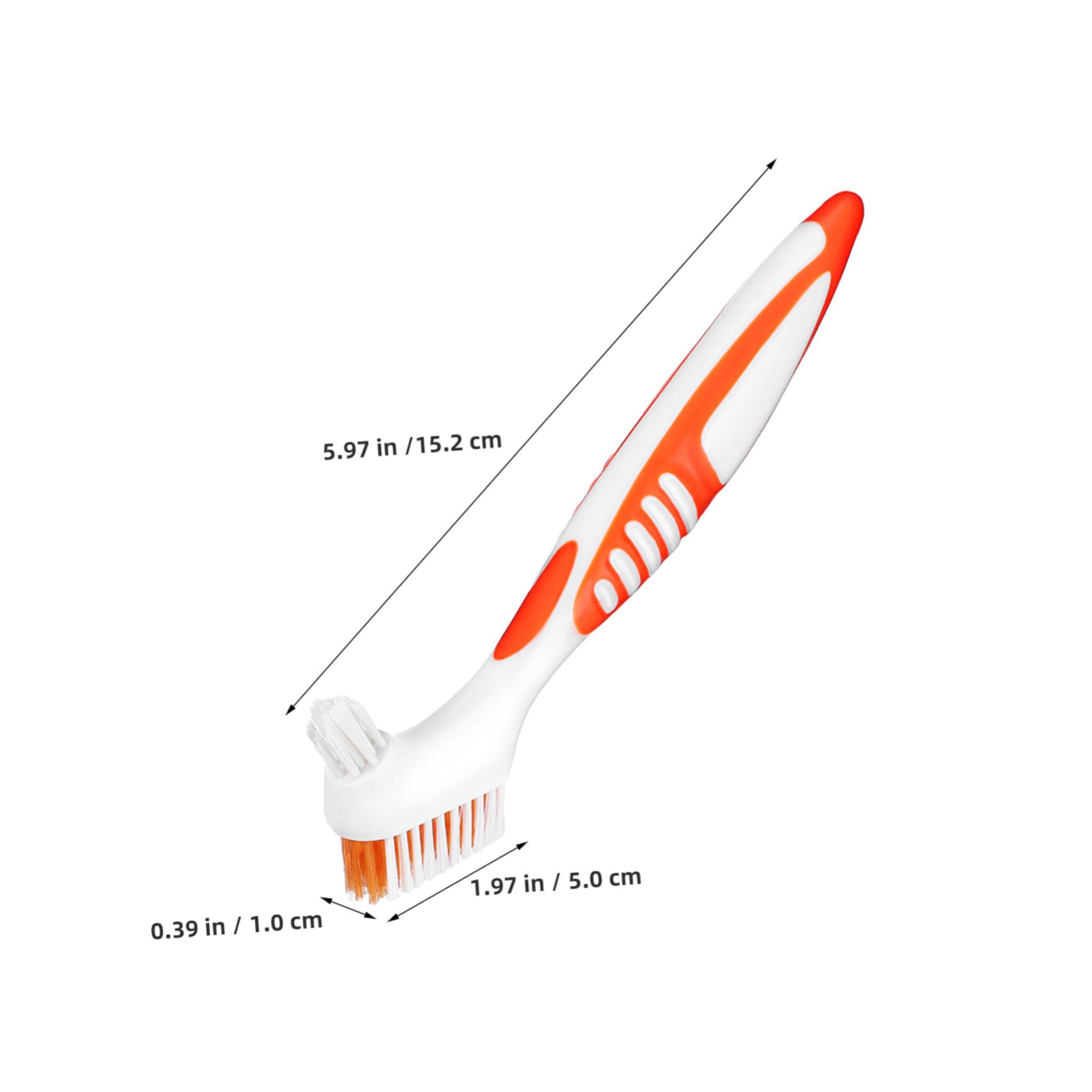 FRCOLOR 12pezzi Spazzolino per Dentiere Doppia Faccia Strumento per Pulizia delle Protesi Dentarie da Design Portatile e Antiscivolo per Anziani e Uso Quotidiano