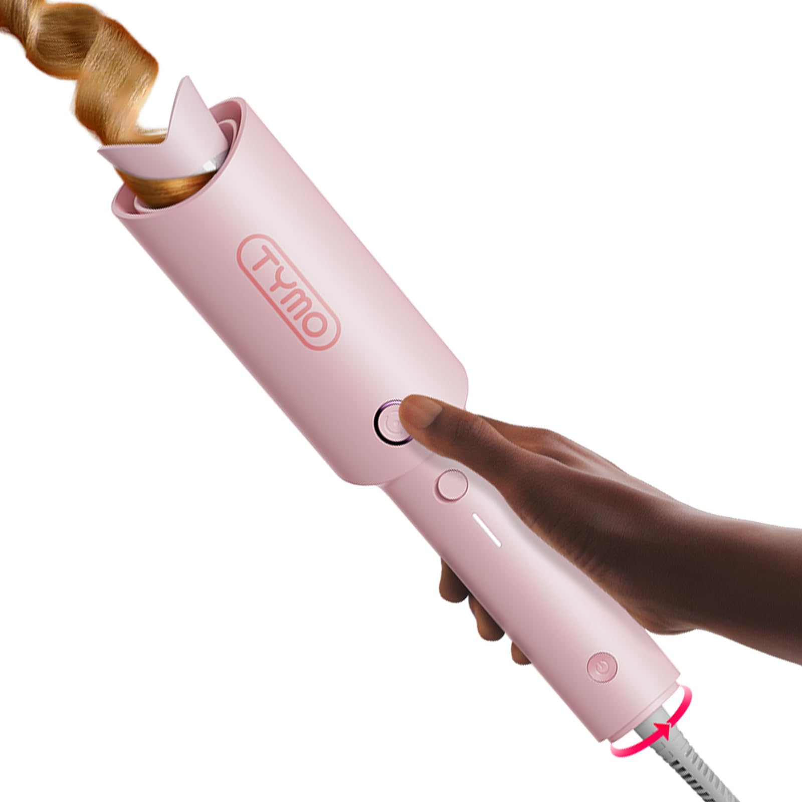 vente privée TYMO Boucleur a Cheveux Fer à Friser Automatique - CURLPRO Fer a Boucler Automatique Portable 32mm avec 3 Températures Réglables, Anti-brûlure, Boucleur Céramique Cheveux Court et Long, Rose