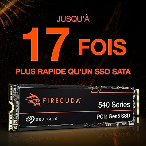 Seagate FireCuda 540 ZP1000GM3A004 SSD chiffré interne .2 2280 recto verso PCI Express 5.0 x4 NVMe Self Encrypting Drive SED TCG Opal Encryption 2.01 avec de... - vue 5