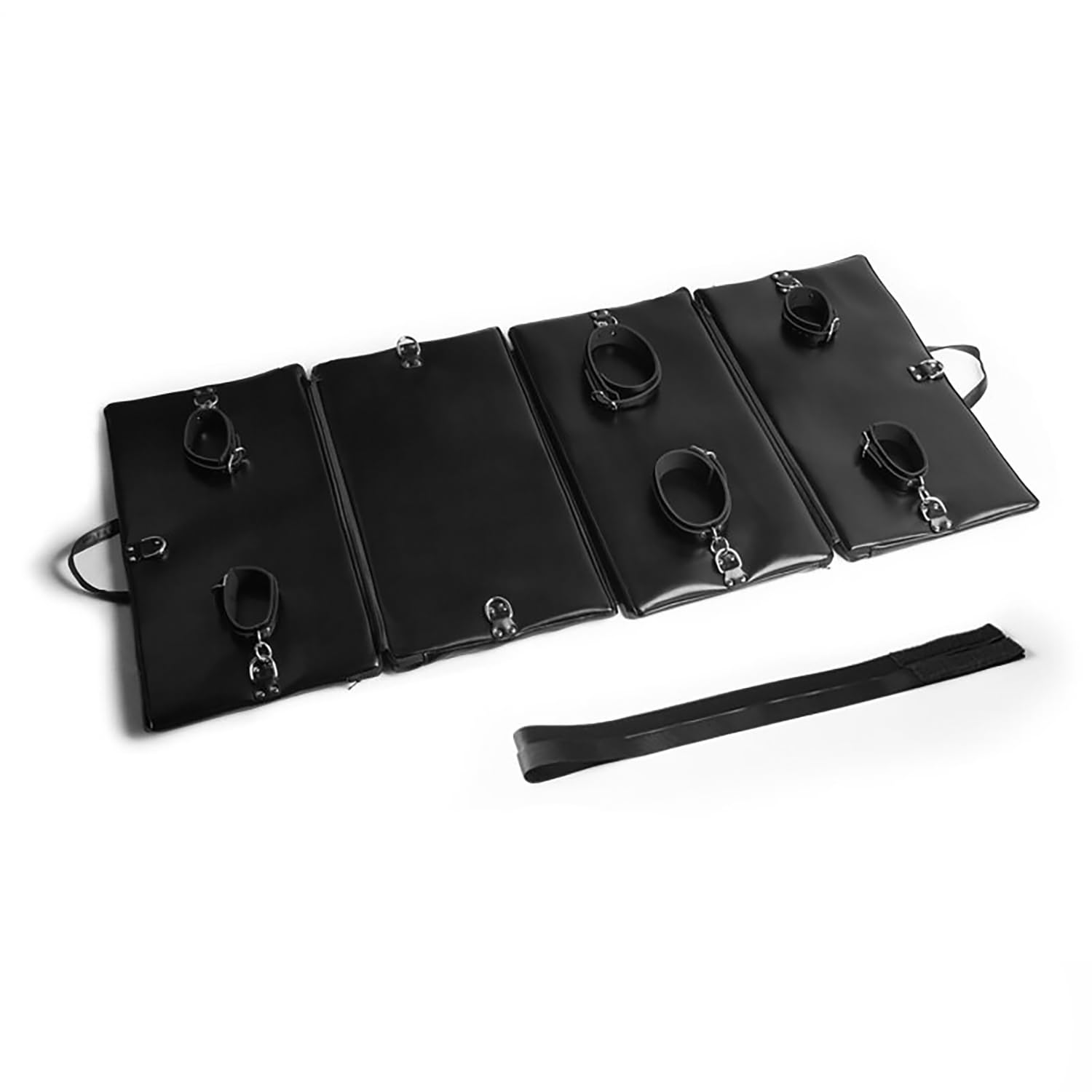 Materasso erotico portatile e pieghevole con base rimovibile – Set bondage flessibile con polsiere e cavigliere per adulti, ideale per giochi di ruolo e posizioni variate