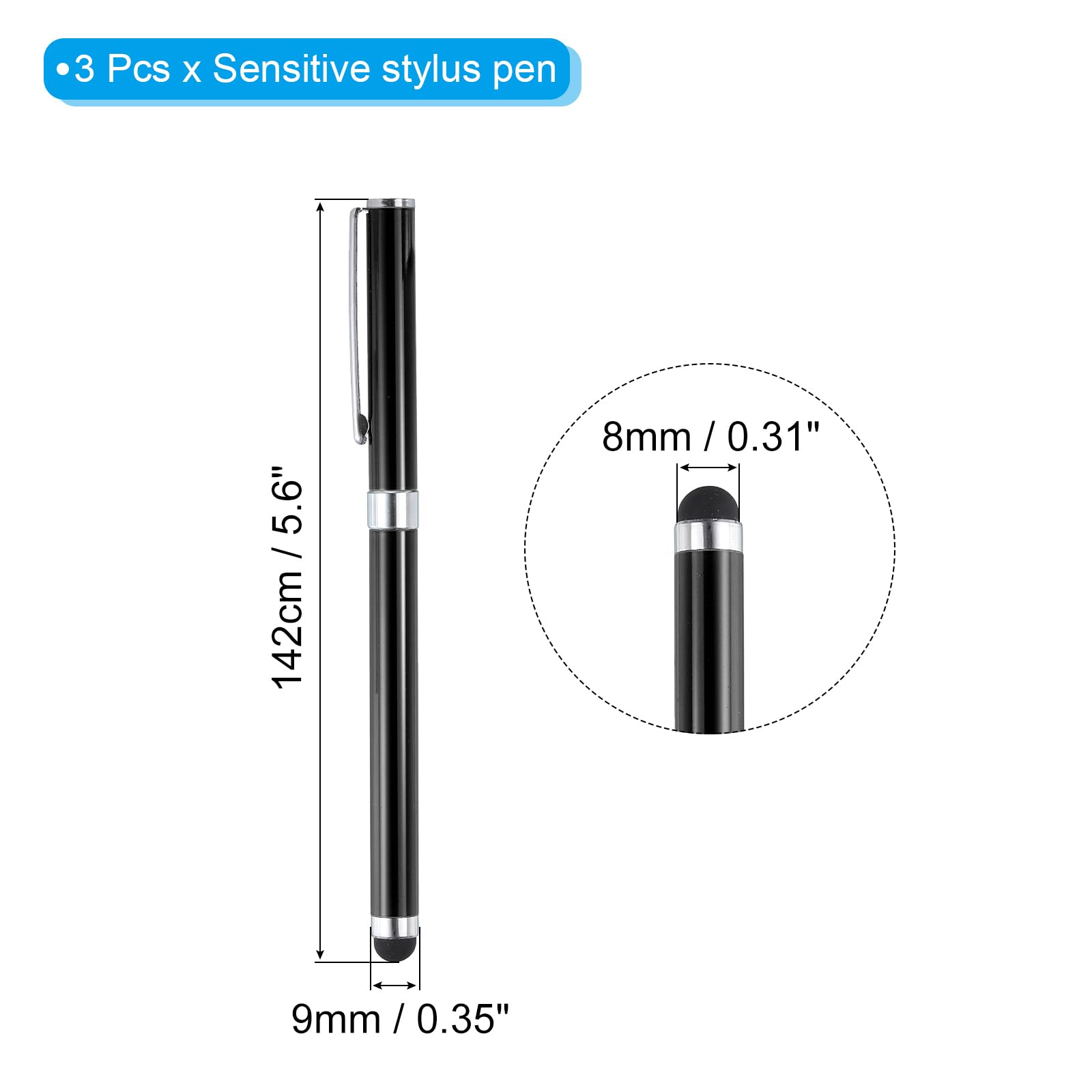 Amazon.co.jp: uxcell 3個入り メタルスタいラスペン ボールペン