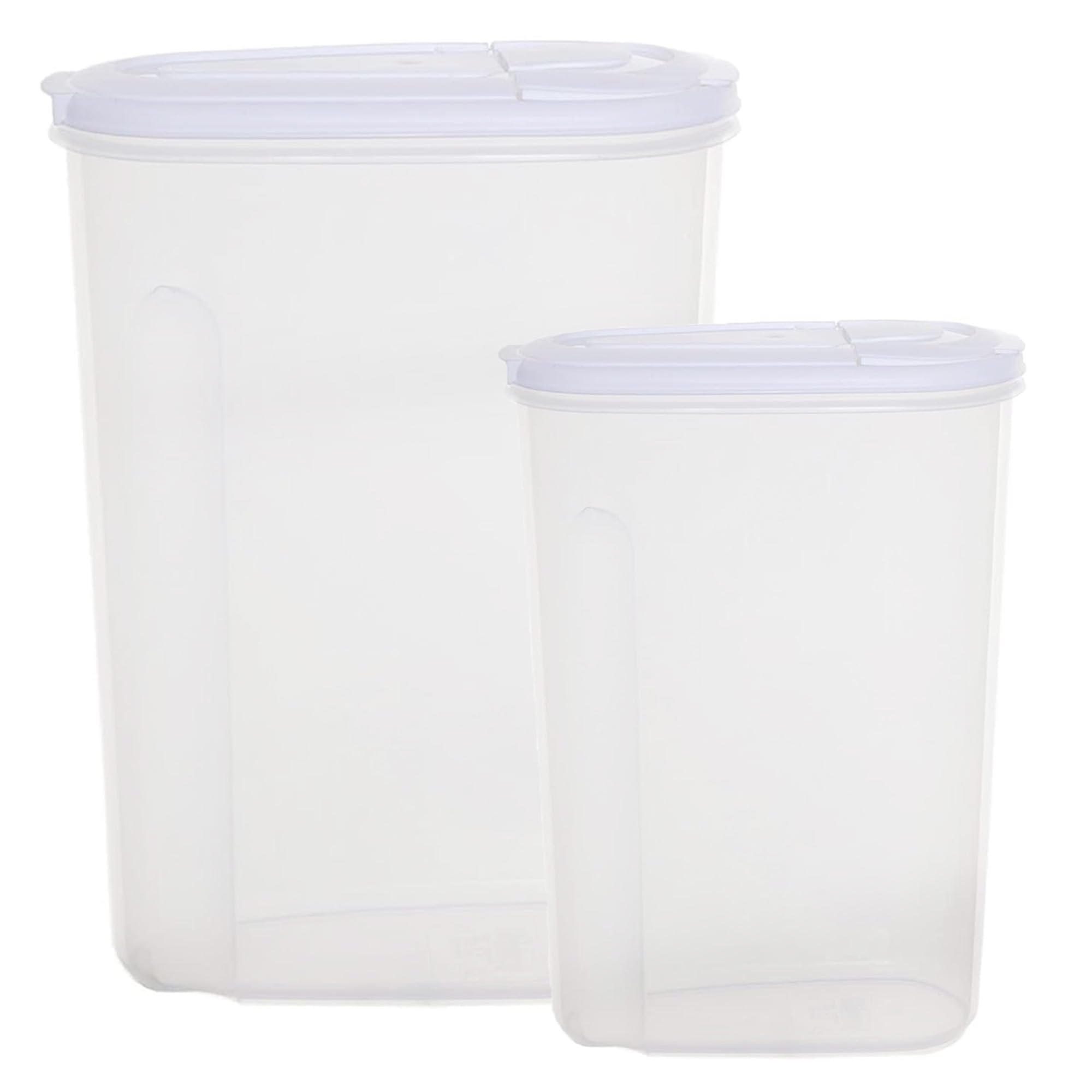 Pluto Packaging 5 Litre Cupboard Storage Organising Airtight Cereal Container Dispenser For Dry Foods Pasta & Rice With Lids