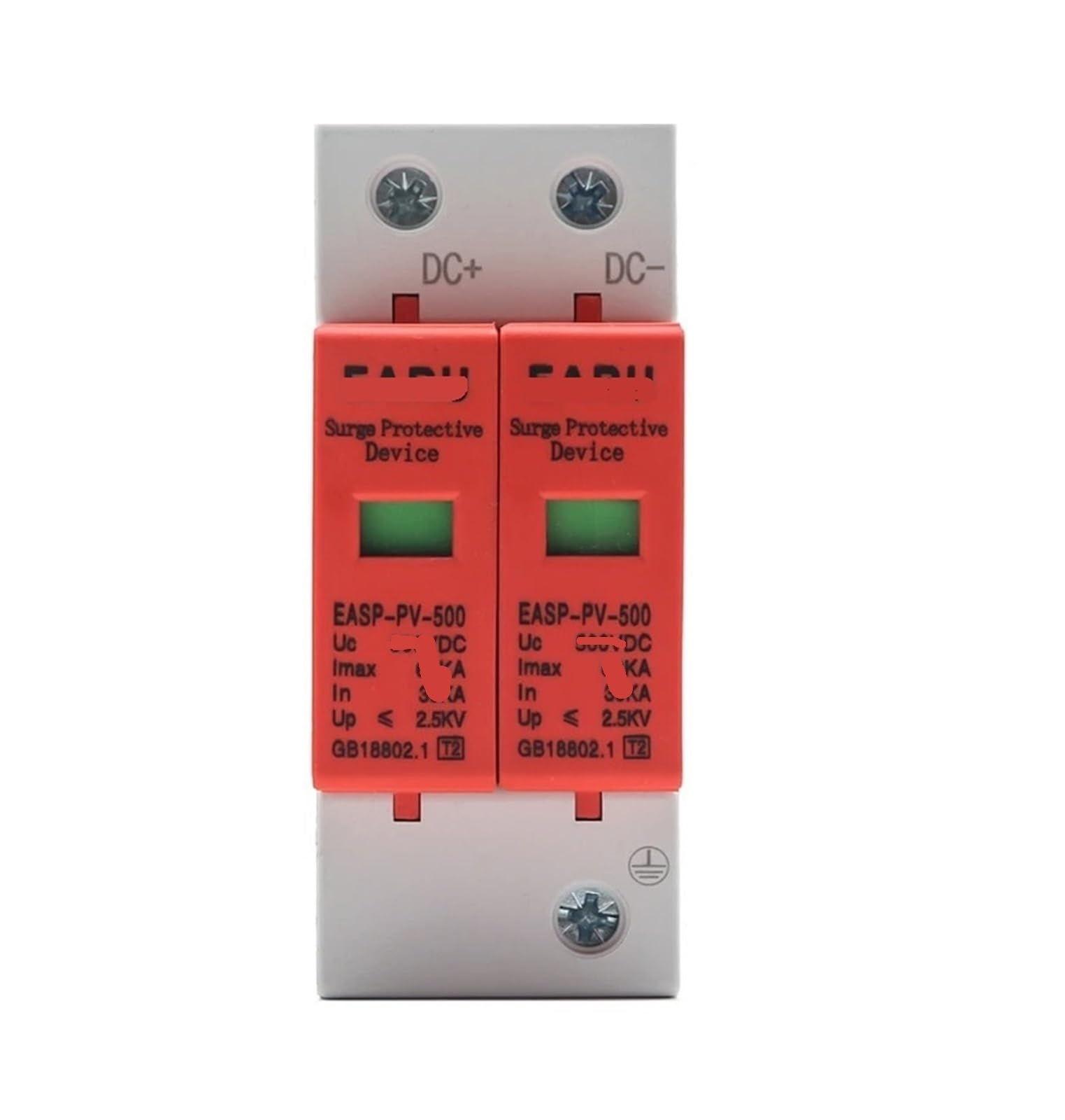 JNVFTCUX 2P Power Surge Protector SPD Arrester Low Voltage House DC 12V 24V 48V 500V 800V 1000V 40KA(Dc1000v 20-40ka)
