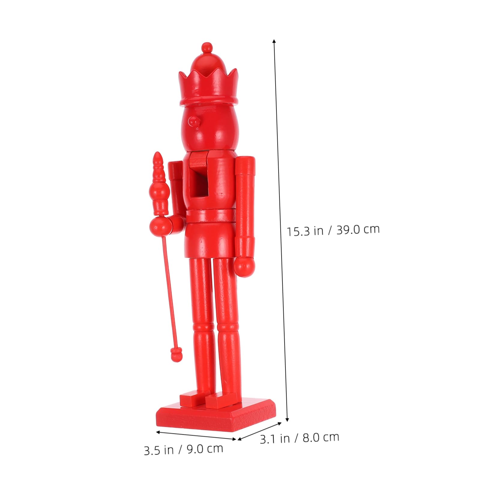 IMIKEYA Casse Noisette Casse-Noisette Vierge décor de Soldat en Noyer Casse-Noix de noël Casse-Noix à Personnaliser Accessoires pour Casse-Noix décoration de Noël de Bois Rouge