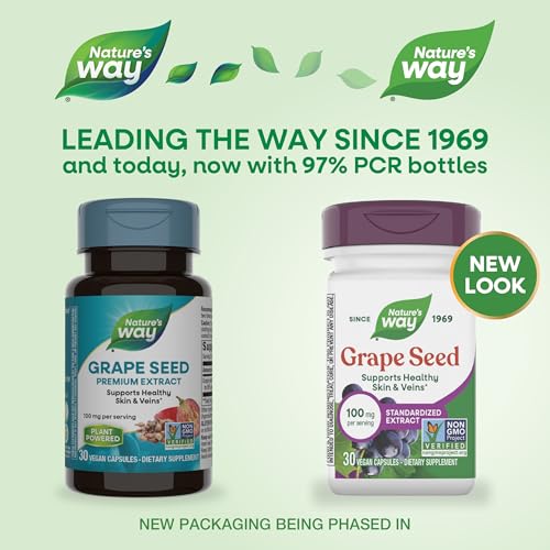 Nature's Way Grape Seed Standardized Extract, 100 mg per Serving, 30 ct - image 2