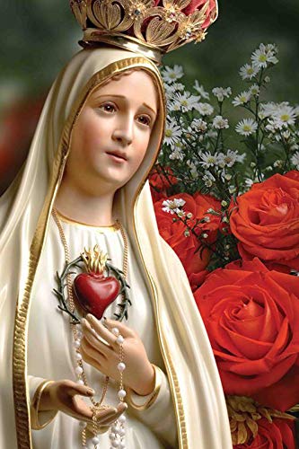 Mother MarySticker Poster|Mother Mary Religious Poster|Wall Decorative Poster|Wall Sticker Poster|Interior Poster|Poster for Worship|Church|Office|Shop|Self Adhesive Paper Poster