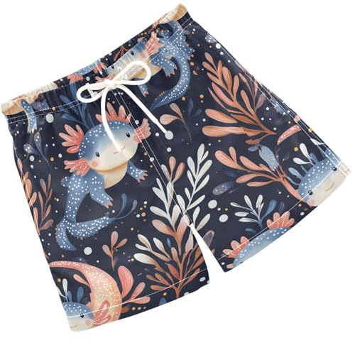 Pigsaly Boys' Swim Board Shorts Leaves Cute Pink Fish Boy's Swim Trunks Kids Swimwear 3T