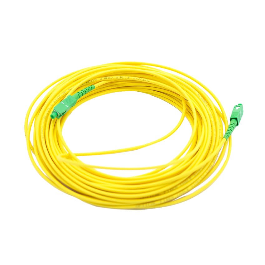 WatioWaveUniversal Fibre Optic Cable Yellow SC/APC to SC/APC Singlemode Simplex 9/125 Compatible with Orange, Movistar, Vodafone, Jazztel and all others 1m