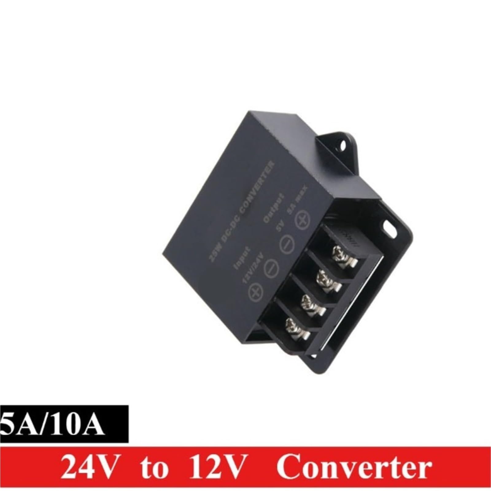 DC 24V to 12V 5A/10A Auto Regulator Step-Down Stabilizer Power Converter Voltage Power IP68 Protection Waterproof(10A)