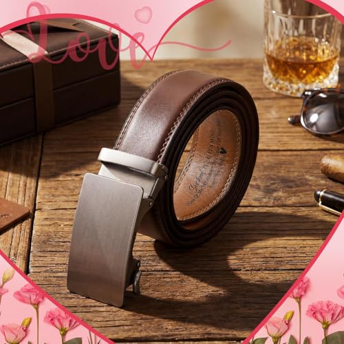 Image of Mens Belt Personalized Engraved I Sucked It So Its Mine Belt Leather Slide Ratchet for Husband Wedding Dress Casual
