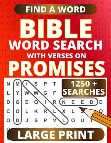 Large Print Bible Word Search – With Verses On Promises (Large Print Bible Word Searches)
