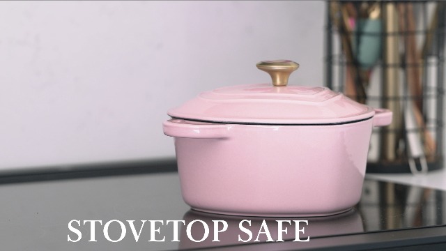 Amazon.com: Paris Hilton Enameled Cast Iron Dutch Oven Heart