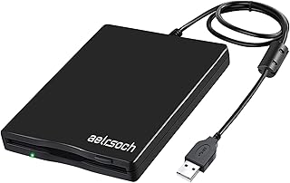 aelrsoch Floppy Disk Reader External Drive USB 3.5-inch USB External Floppy Drive 1.44 MB FDD Portable Floppy Disk Suitable for PC Windows 2000/7/8, Plug and Play