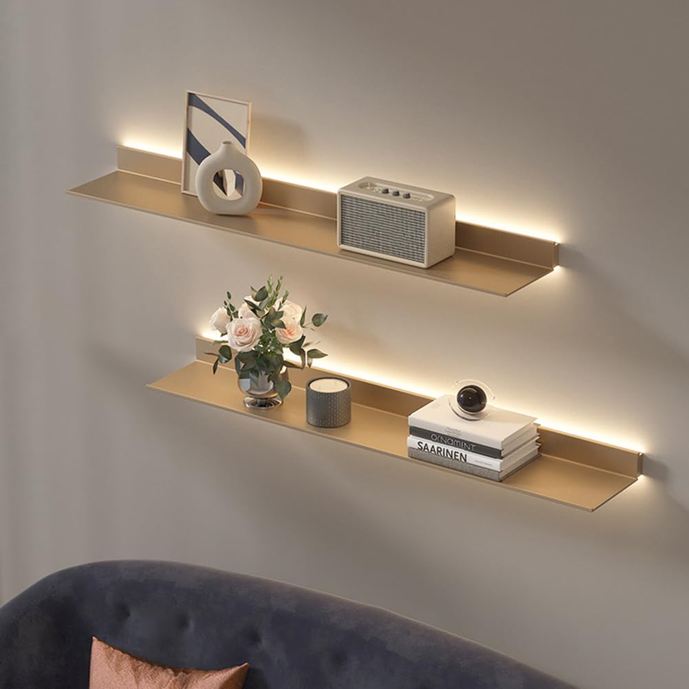 Floating Wall Shelves with LED Lights for Home Decoration and Storage Floating Wall Shelves with LED Lights for Home Decoration and Storage