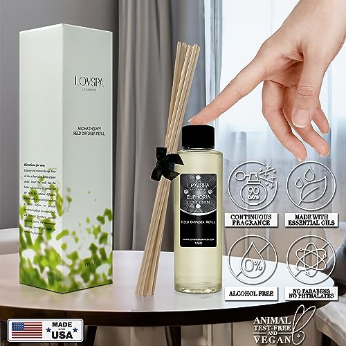 Difusor de varillas LOVSPA Luxe Linen con recarga 4 oz miniatura 7