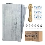 Unfinished Wood Boards for Crafts - Pack of 3 Wooden Blank Coasters 12x6 Inches - Wood Pieces for DIY Crafts, Handmade Decor, Wall Arts Door Signs, Painting, or Laser Burning (Whitewashed)