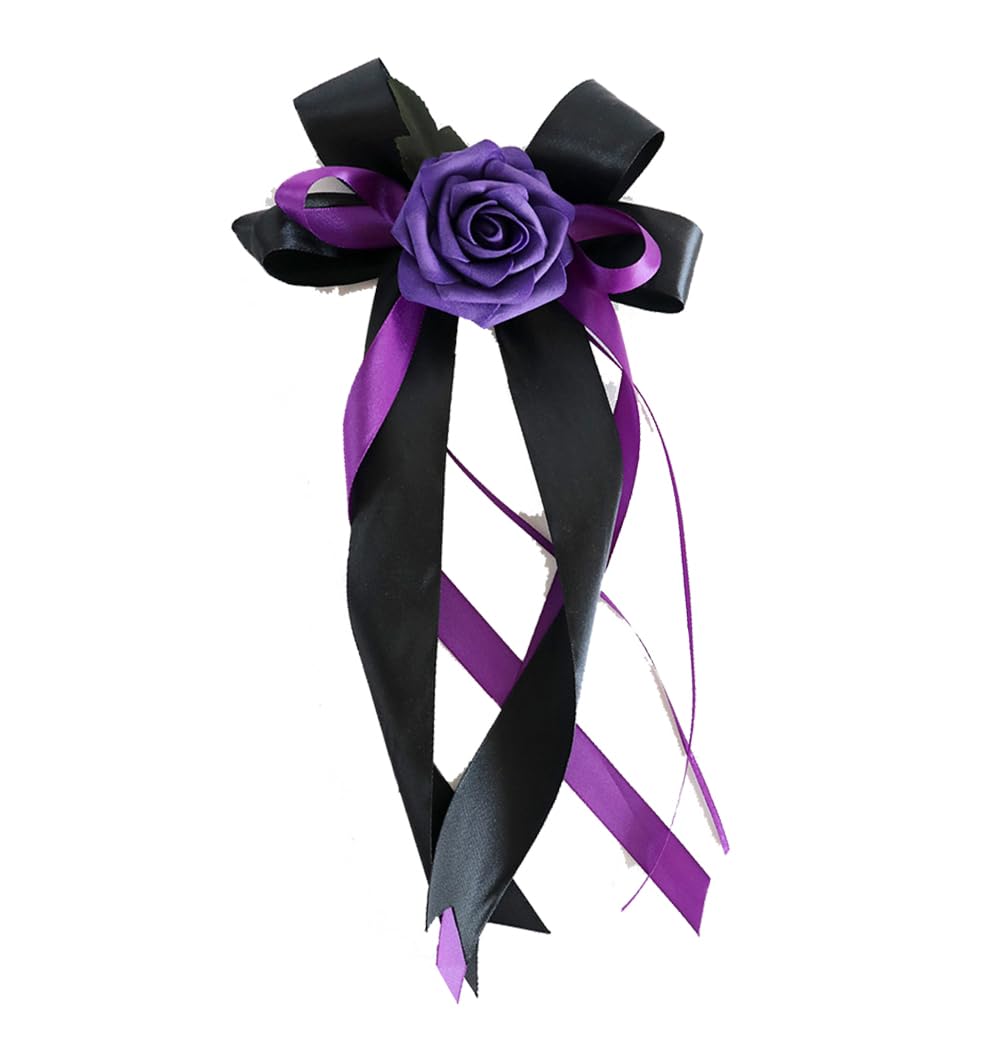 Autoschleifen Künstliche Blumen Autoschmuck Hochzeitsauto Dekoration Auto Car Türgriffleiste Rückspiegel Dekoschleife Wedding Hochzeitschleifen Hochzeit Seidenblume Violett 24 Stück