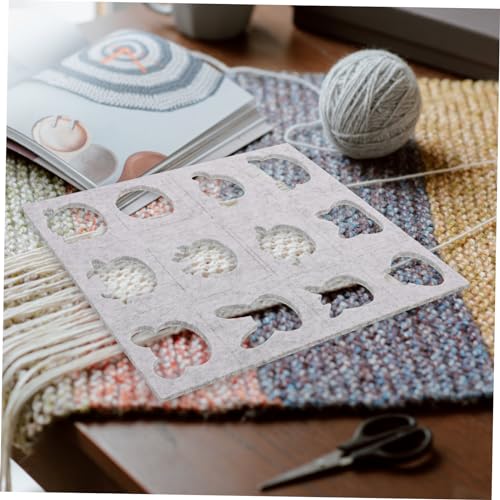 HOMSFOU 5Pcs Wool Felting Molds for DIY Crafting Applique Templates for Needle Felting for Beginners Includes Hand Heart Cat Paw Footprint Zodiac Patterns - Thumbnail 6