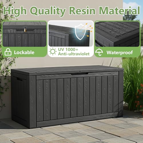 KAMABOKO Outdoor Storage Box, 150 Gallon Deck Box Outdoor Waterproof - Image 3
