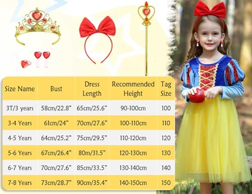 Disfraz de princesa para niñas 4-5 años miniatura 6