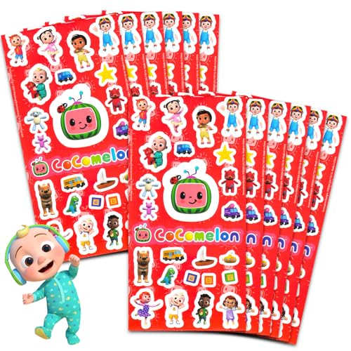 CoComelon Stickers Party Favors for Toddler Boys & Girls 12 Pack Bundle