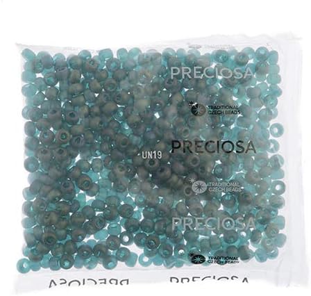 John Bead Czech Glass Seed Beads 32/0 (8mm) Transparent Teal Rainbow Matt 250Grams Beads for DIY Arts Crafts Jewelry Bracelets Necklaces Earrings Making