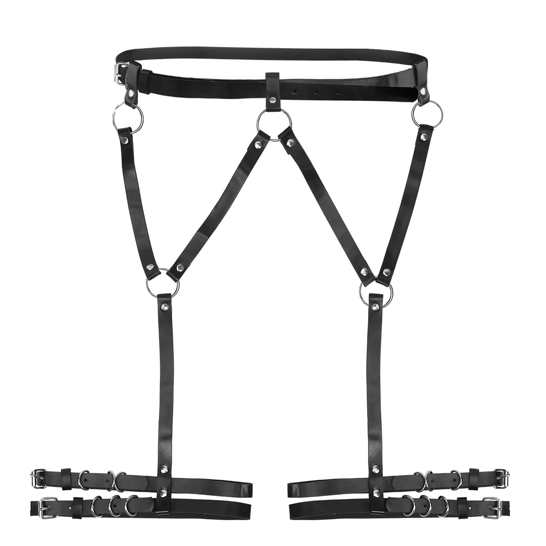 Festival outfit voor dames, Rave Gothic lederen lichaamsketting, rave accessoires, punk-tailleketting, rave buikketting, festivalsieraden voor vrouwen, Stil A, Leer Festival outfit voor dames, Rave Gothic lederen lichaamsketting, rave accessoires, punk-tailleketting, rave buikketting, festivalsieraden voor vrouwen, Stil A, Leer