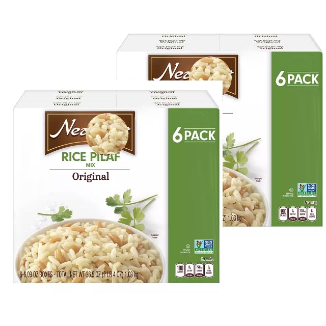 Premium Parboiled Rice Pilaf Mix, Original Flavor, 6 Pack | Kosher (OU), Non-GMO (2 Pack)