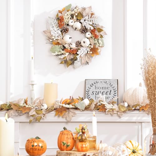 Xmasexp WREATH03 Fall Wreath For Front Door-Fall Decorations thumb #3