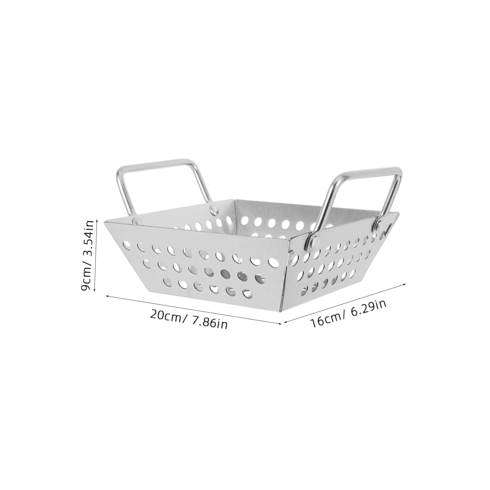 KOCKSHION Bbq Supply Stainless Steel Grill Basket Large Capacity for Outdoor Cooking Versatile for Frying Draining Storing Food