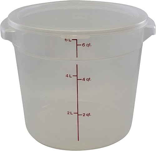 Miniatura 8 de Paquete de almacenamiento de alimentos  Contenedores redondos translúcidos de almacenamiento de alimentos de 6 y 12 cuartos de galón con tapas y 1